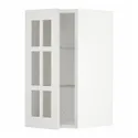 IKEA METOD МЕТОД, навісна шафа,полиці / скляні дверцята, білий / стенсундський білий, 30x60 см 194.674.37 фото thumb №1