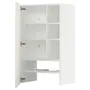 IKEA METOD МЕТОД, настінн шаф д / витяжки з полиц / дверц, білий / ВЕДДІНГЕ білий, 60x100 см 395.042.31 фото
