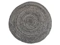 BRW тканий килимок з кукурудзяної соломи сірий 091335 фото thumb №1