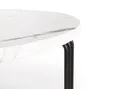 Журнальный стол круглый HALMAR ANTICA, 80x80 см, столешница - белый мрамор, каркас - черный фото thumb №6