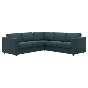 IKEA VIMLE ВИМЛЕ, 4-местный угловой диван, Темно-синий 394.343.61 фото