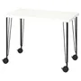 IKEA LINNMON ЛІННМОН / KRILLE КРІЛЛЕ, письмовий стіл, білий / чорний, 100x60 см 895.097.02 фото