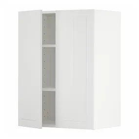 IKEA METOD МЕТОД, навесной шкаф с полками / 2дверцы, белый / Стенсунд белый, 60x80 см 094.631.66 фото