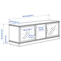 IKEA LANESUND ЛАНЕСУНД, тумба под ТВ, серо-коричневый, 161x47x55 см 504.665.53 фото thumb №7