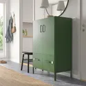 IKEA IDÅSEN ИДОСЕН, шкаф с дверцами и ящиками, тёмно-зелёный, 80x47x119 см 904.963.98 фото thumb №3