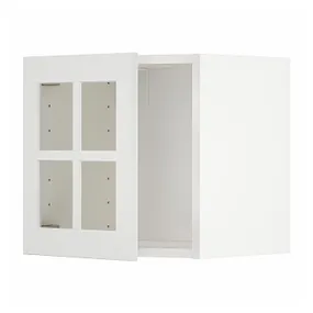 IKEA METOD МЕТОД, навесной шкаф со стеклянной дверцей, белый / Стенсунд белый, 40x40 см 894.698.38 фото