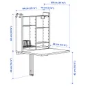 IKEA NORBERG НОРБЕРГ / FRANKLIN ФРАНКЛІН, стіл+2 стільці, білий / чорний 494.808.47 фото thumb №11