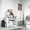 IKEA SMÅSTAD СМОСТАД / PLATSA ПЛАТСА, стеллаж, белый серый с 6 ящиками, 60x57x181 см 093.880.73 фото thumb №2