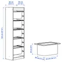 IKEA TROFAST ТРУФАСТ, комбінація для зберіган +контейнери, білий/білий, 46x30x145 см 992.284.76 фото thumb №4