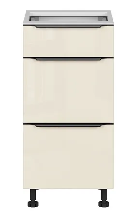BRW Кухонный шкаф Sole L6 40 см с ящиками бесшумного закрывания магнолия жемчуг, альпийский белый/жемчуг магнолии FM_D3S_40/82_2STB/STB-BAL/MAPE фото