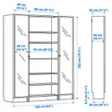 IKEA BILLY БІЛЛІ / HÖGBO ХЕГБУ, комбінація книжк шаф з склян дверц, білий, 160x202 см 794.836.65 фото thumb №3