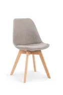 Кухонний стілець HALMAR K303 світло-сірий/бук (1шт=4шт) фото thumb №1