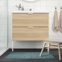 IKEA TOFTBO ТОФТБО, килимок для ванної кімнати, смугастий/синій, 50x80 см 605.265.37 фото thumb №2