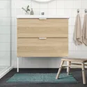 IKEA TOFTBO ТОФТБО, килимок для ванної кімнати, смугастий, синій, 50x80 см фото thumb №2