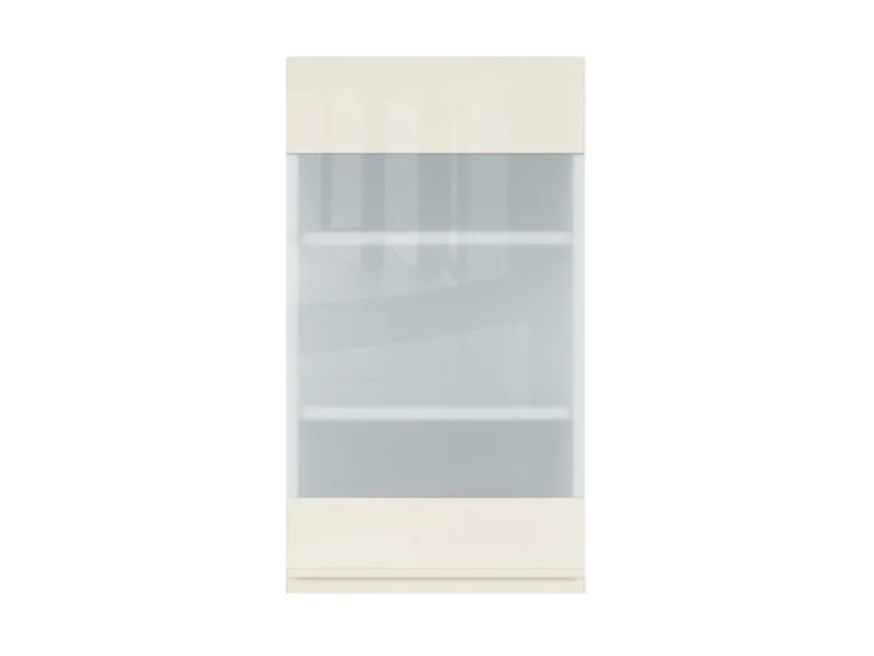BRW Левый верхний кухонный шкаф Sole 40 см с витриной магнолия глянцевая, альпийский белый/магнолия глянец FH_G_40/72_LV-BAL/XRAL0909005 фото №1