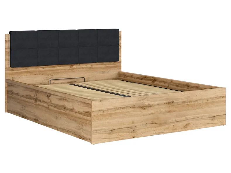 BRW Кровать Tetrix 160x200 с рамой и ящиком для хранения дуб wotan, дуб вотана LOZ/160/B-DWO фото №14