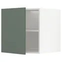 IKEA METOD МЕТОД, верхня шафа для холодильн / мороз кам, білий / БОДАРП сіро-зелений, 60x60 см 394.693.79 фото thumb №1