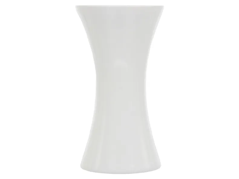 BRW ваза з пісочним годинником керамічна біла 091708 фото №2