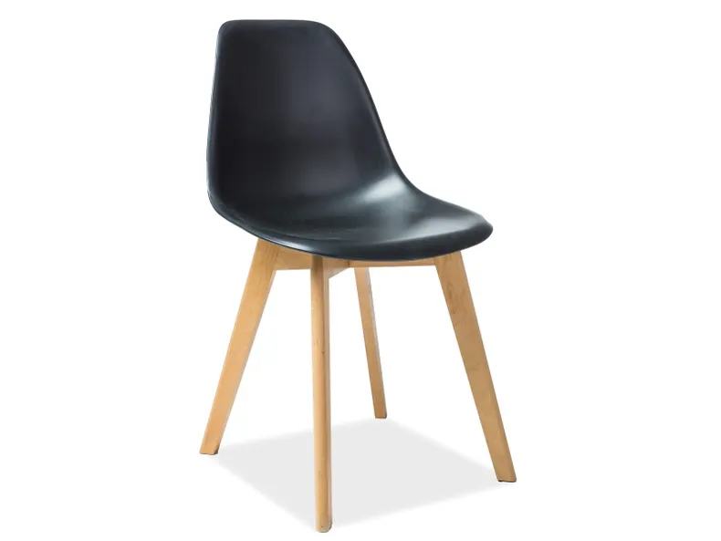 Кухонный пластиковый стул SIGNAL MORIS, черный фото №1