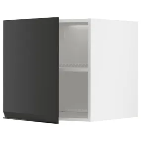 IKEA METOD МЕТОД, верхня шафа для холодильн / мороз кам, білий / УППЛЕВ матовий антрацит, 60x60 см 494.932.94 фото