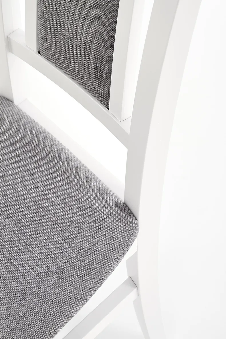 Кухонный стул деревянный HALMAR KONRAD белый/серый фото №4