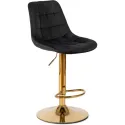 Барний стілець оксамитовий MEBEL ELITE ARCOS Velvet, чорний / золотий фото thumb №1