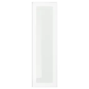 IKEA HEJSTA ХЭЙСТА, стеклянная дверь, белое / прозрачное стекло, 30x100 см 105.266.29 фото