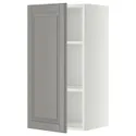 IKEA METOD МЕТОД, навесной шкаф с полками, белый / бодбинский серый, 40x80 см 394.674.98 фото thumb №1