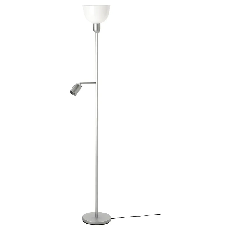 IKEA HEKTOGRAM ХЕКТОГРАМ, торшер / лампа для чтения, серебро / белый 804.777.10 фото №1
