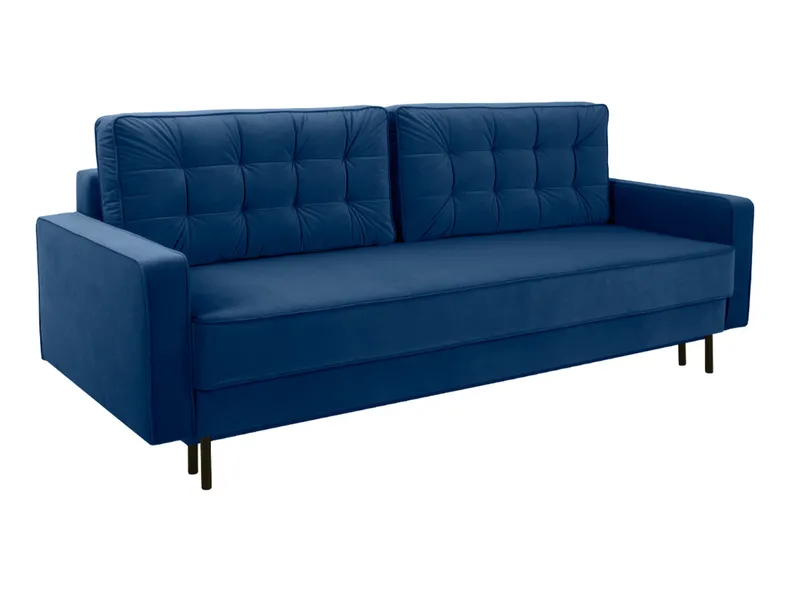 BRW Трехместный диван-кровать Bloom с велюровым хранилищем, темно-синий, Соло 263 синий SO3-BLOOM-LX_3DL-G1_B87958 фото №2