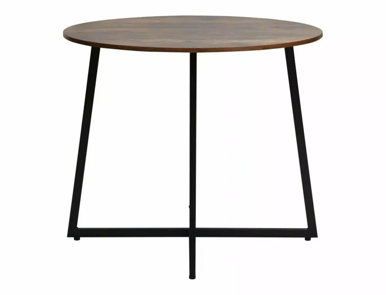 Стол обеденный SIGNAL LUNA 90 см, бронзовый рустик / черный фото №3
