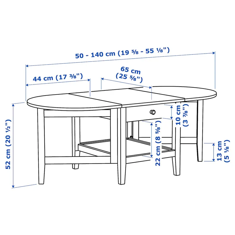 IKEA ARKELSTORP АРКЕЛЬСТОРП, журнальный стол, черный, 65x140x52 см 302.608.07 фото №7