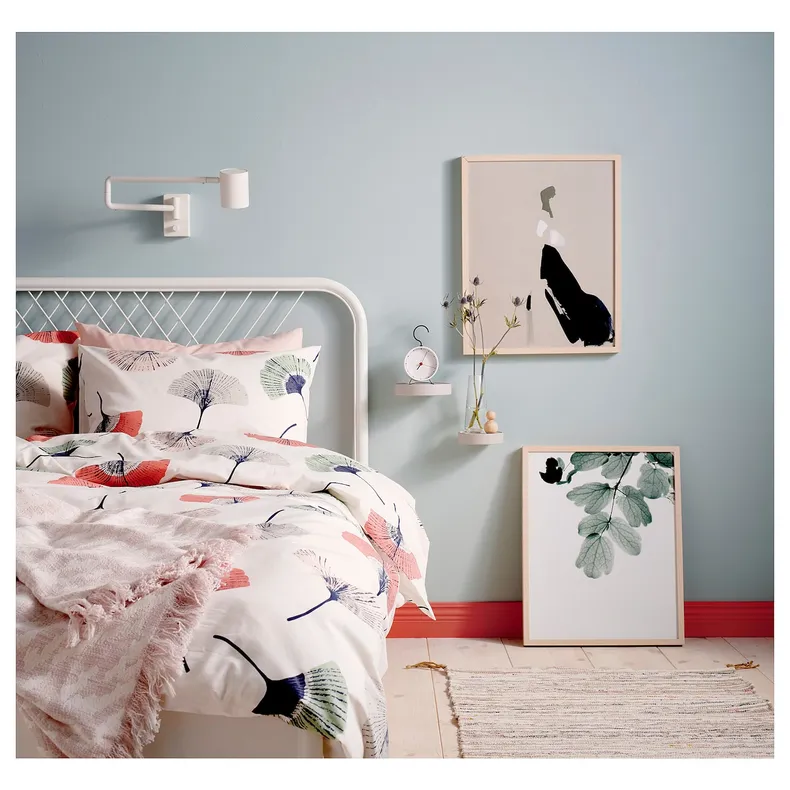 IKEA NESTTUN НЕСТТУН, каркас кровати, белый / Леирсунд, 160x200 см 291.580.66 фото №5
