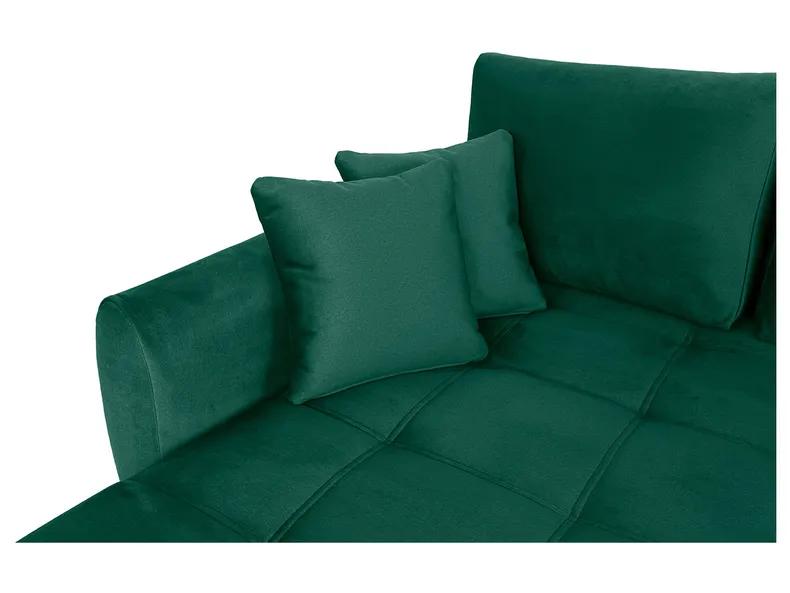 BRW Лівосторонній кутовий диван Asturia розкладний з ящиком для зберігання велюровий зелений, NA-ASTURIA-RECBK.2F-GA_BBF2F1 фото №4
