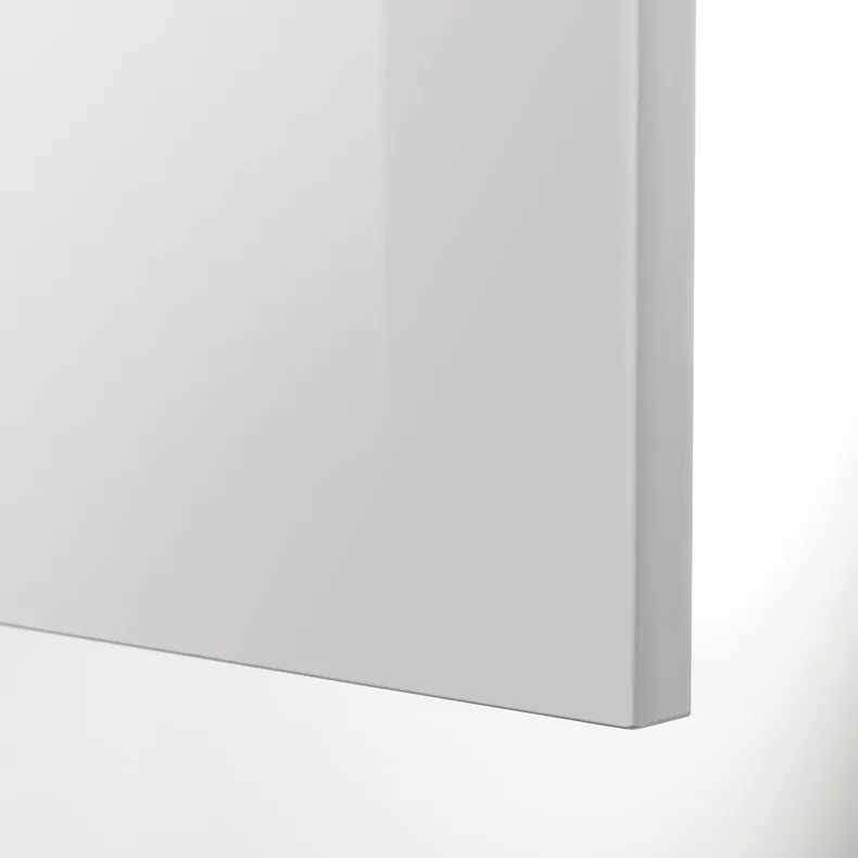 IKEA METOD МЕТОД, навесной шкаф с полками, белый / светло-серый, 40x100 см 394.606.99 фото №2