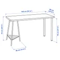IKEA LAGKAPTEN ЛАГКАПТЕН / TILLSLAG ТИЛЛЬСЛАГ, письменный стол, дуб, окрашенный в белый цвет, 140x60 см 494.172.95 фото thumb №6