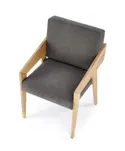 Мягкое кресло HALMAR FREEDOM, дуб натуральный / серый фото thumb №12