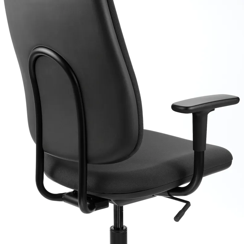 IKEA SMÖRKULL СМЕРКУЛЛЬ, офісний стілець із підлокітниками, Сірий темно-сірий 805.034.36 фото №8