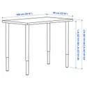 IKEA LINNMON ЛІННМОН / OLOV ОЛОВ, письмовий стіл, під білений дуб / білий, 100x60 см 694.163.46 фото thumb №5