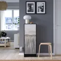 IKEA HÖGBO ХЕГБУ, скляні дверцята, чорний, 40x97 см 205.302.49 фото thumb №2