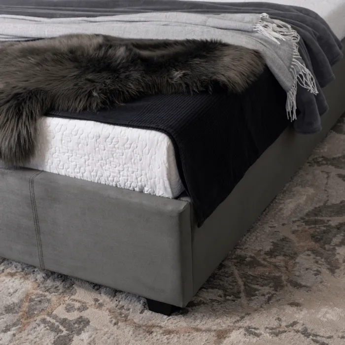 Ліжко MEBEL ELITE 140x200 MARI Velour Grey фото №6