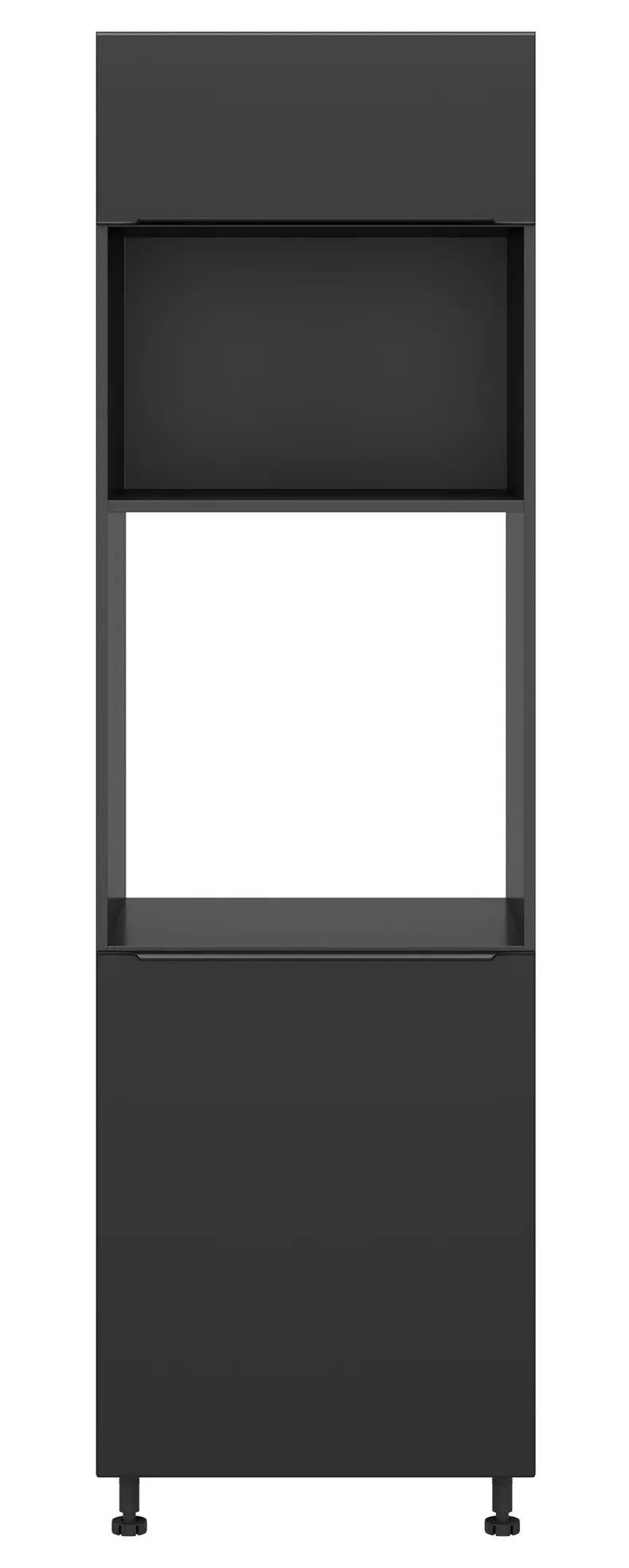 BRW Встраиваемый кухонный шкаф Sole L6 60 см с духовкой, правый черный матовый, черный/черный матовый FM_DPS_60/207_P/O-CA/CAM фото №1