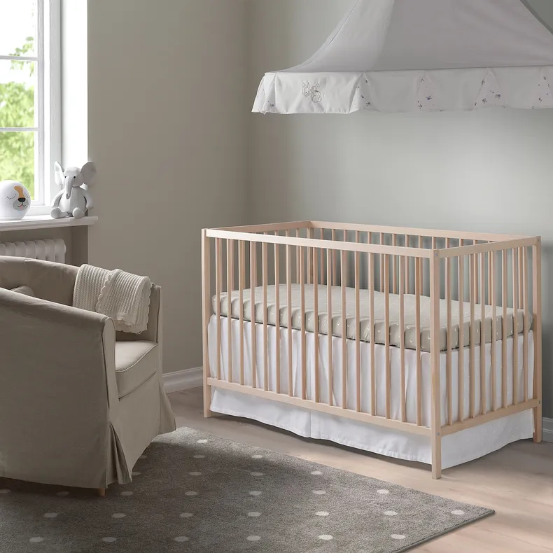 IKEA SNIGLAR СНІГЛАР, ліжко для немовлят, бук, 60x120 см 302.485.37 фото №2