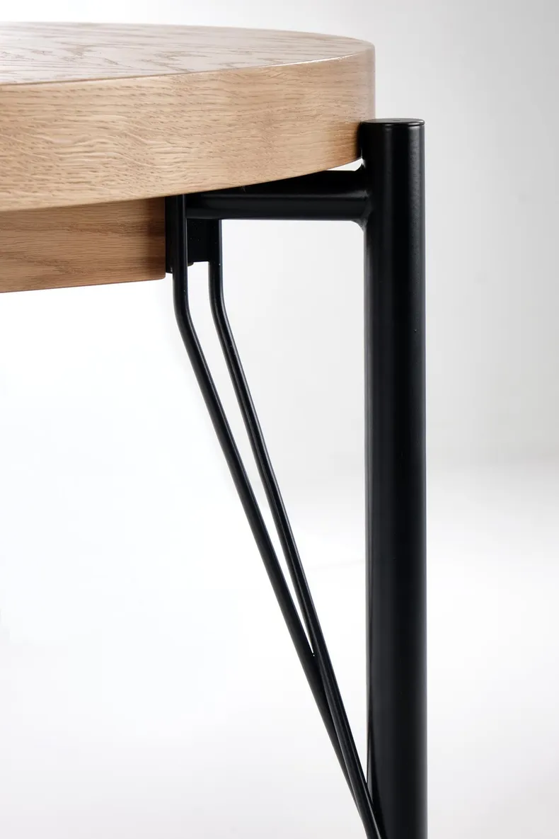 Раскладной стол HALMAR INFERNO 100-300х100 см, натуральный дуб - черный фото №14
