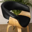 Барный стул поворотный MEBEL ELITE SAM, Дуб Золото / Экокожа: Черный фото thumb №6