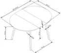 Кухонний стіл HALMAR RUBEN 102-142x102 см чорний, дуб артісан фото thumb №17