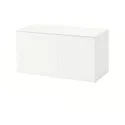 IKEA PLATSA ПЛАТСА, лавка з відділенням для зберігання, білий/САННІДАЛЬ білий, 120x57x63 см 992.038.19 фото thumb №3