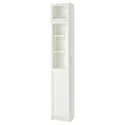 IKEA BILLY БІЛЛІ / OXBERG ОКСБЕРГ, стелаж з дод секцією / дверцятами, білий / скло, 40x30x237 см 892.874.33 фото thumb №1