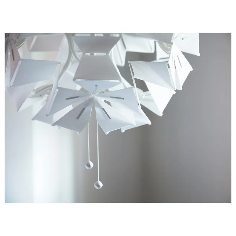 IKEA RAMSELE РАМСЕЛЕ, подвесной светильник, геометрический / белый, 43 см 504.070.97 фото №8