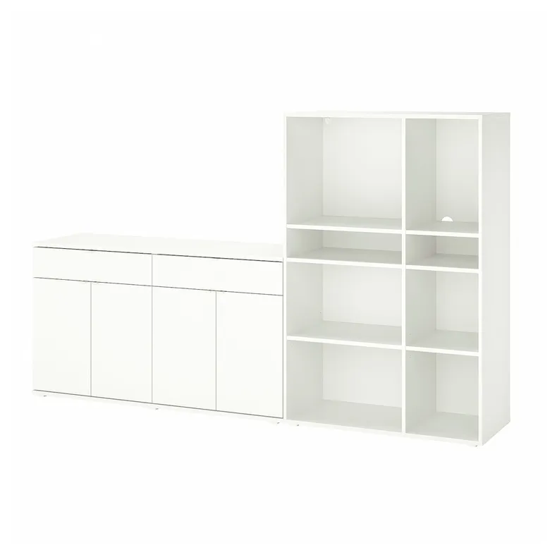 IKEA VIHALS ВІХАЛЬС, шафа, білий, 235x37x140 см 094.406.17 фото №1